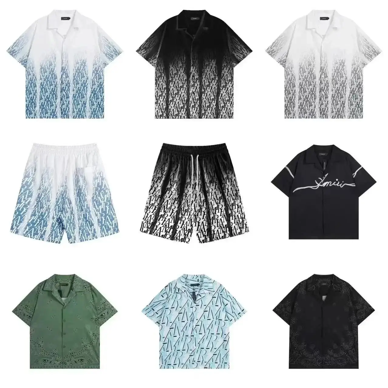 AMIRI Gradient Print Shirt/Shorts Set [40 styles]