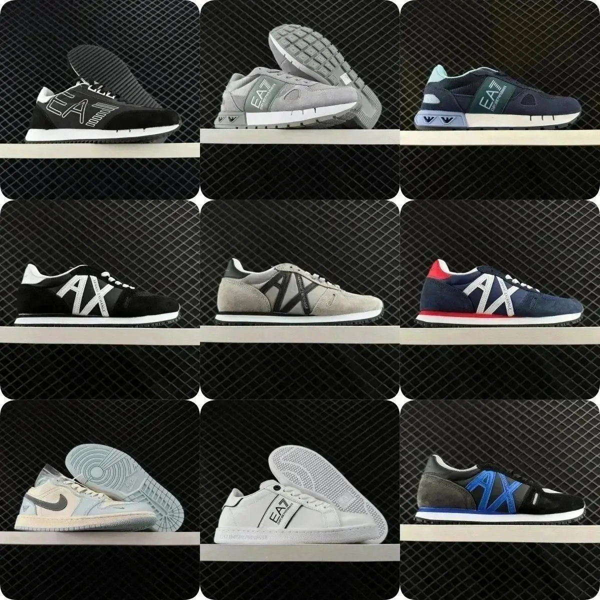 EMPORIO ARMANI EA7 Low-Top Sneakers - Shock-Absorbing